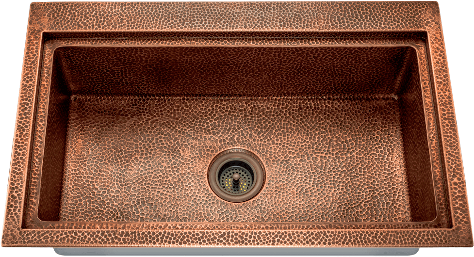 One Bowl Drop In Copper Kitchen Sink , Png Download Clipart (977x530), Png Download
