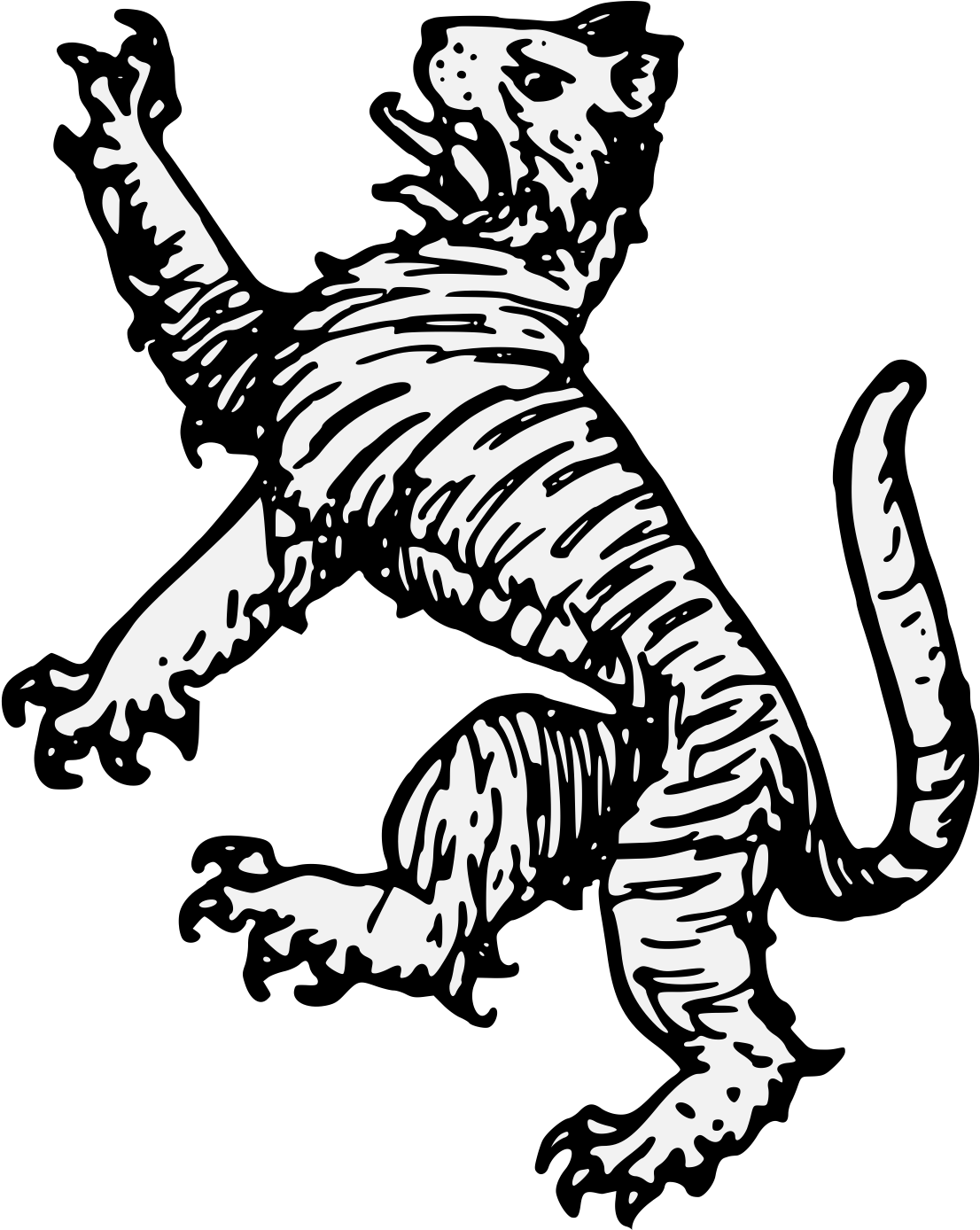 Details, Png - Tiger Heraldry Clipart (1143x1415), Png Download