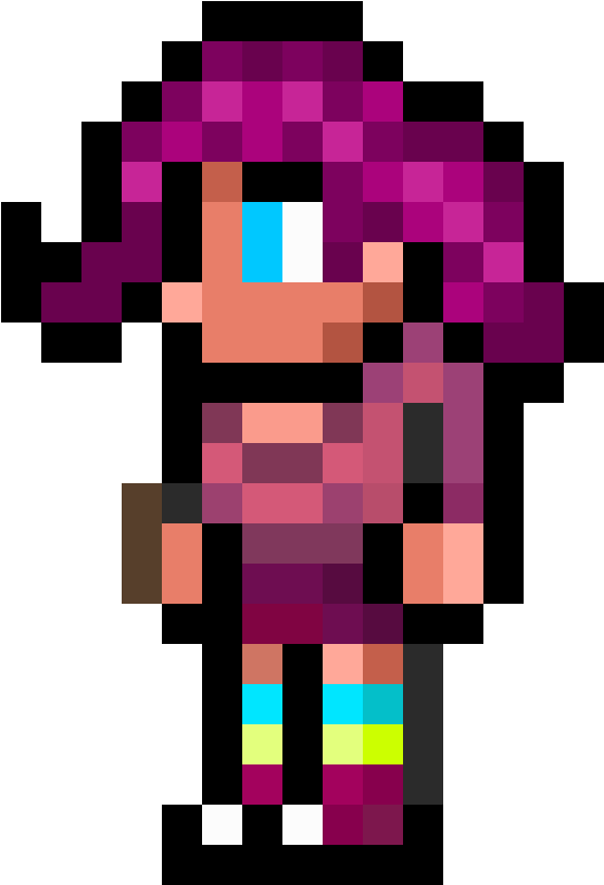 Terraria Party Girl - Small Person Pixel Art Clipart (1184x1184), Png Download