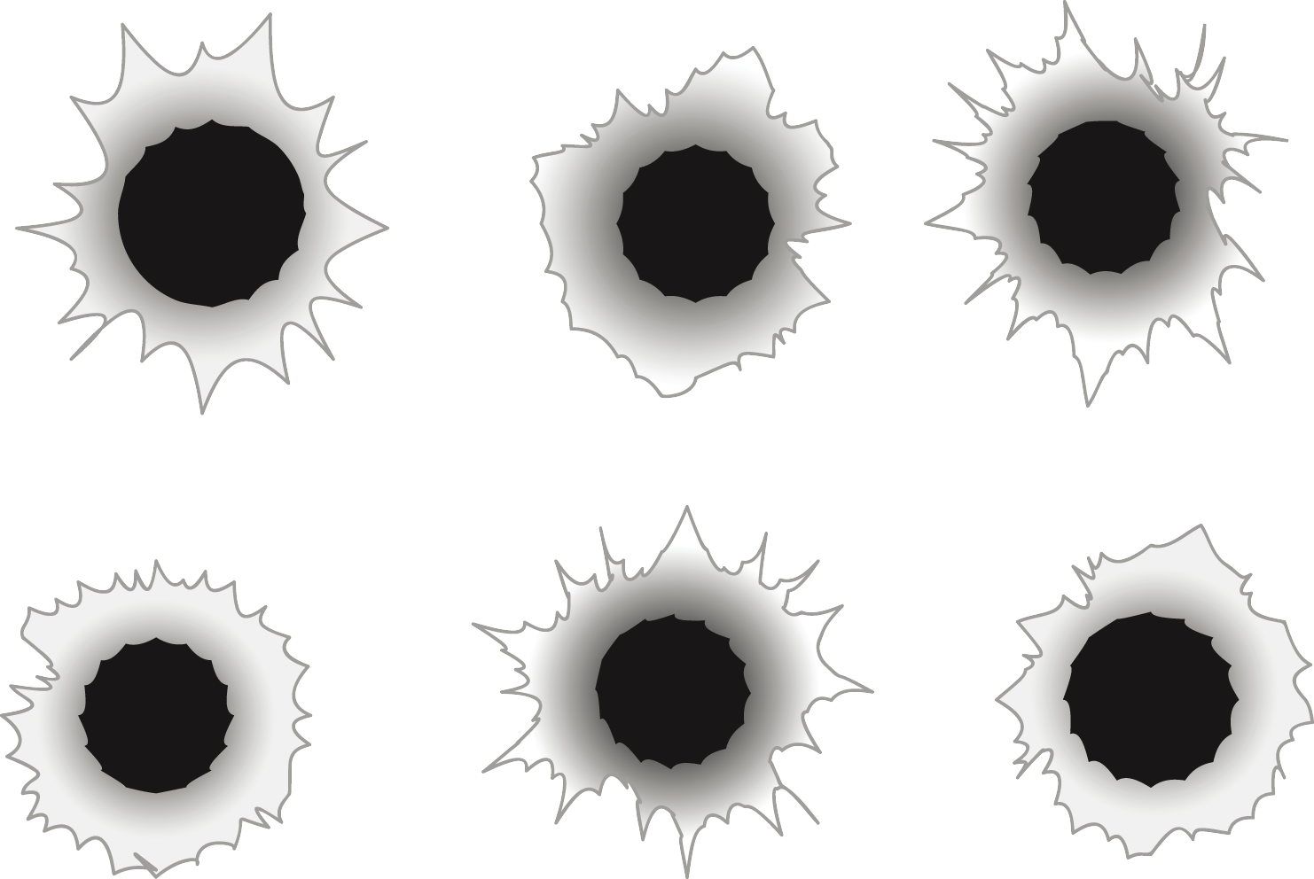 Bullet Holes Png Transparent Picture - Circle Clipart (1482x992), Png Download