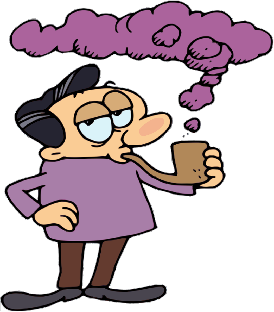 Download Original - Cartoon Smoking Transparent Clipart (1600x1200), Png Download