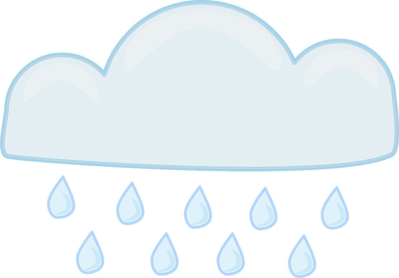 Rain Cloud Storm Free Vector Graphic On - Desenho Nuvem Chovendo Png Clipart (960x669), Png Download