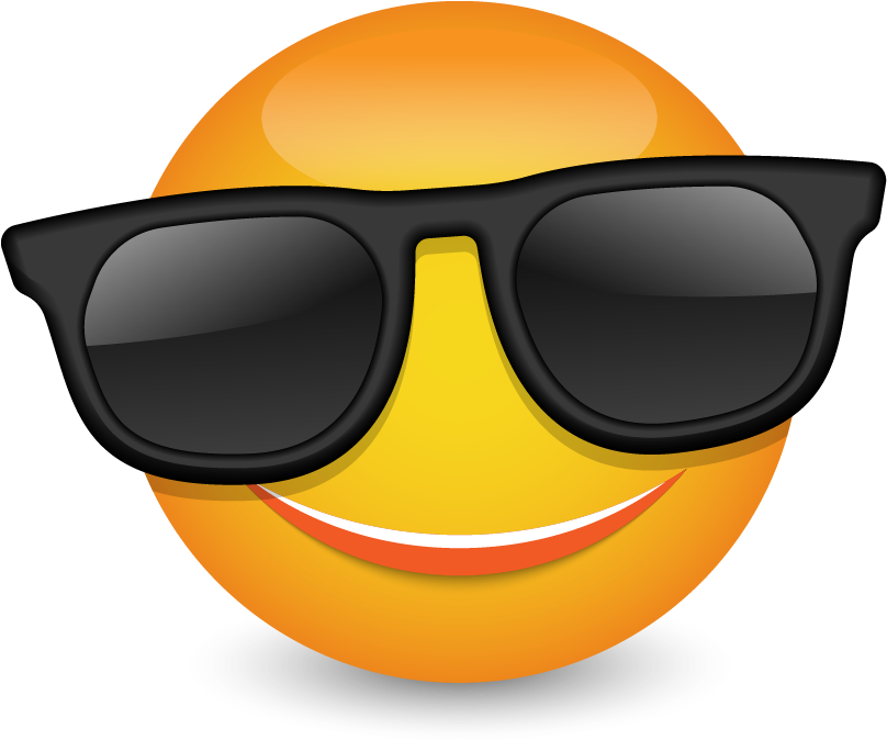 Emoticon Emoticons Sunglasses Smiley Vector Cool Clipart - Sonnenbrille Clipart - Png Download (938x840), Png Download