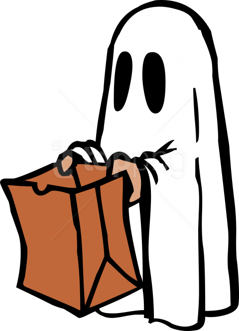 Free Png Ghost Png Images Transparent - Trick Or Treat Ghost Clipart (480x665), Png Download