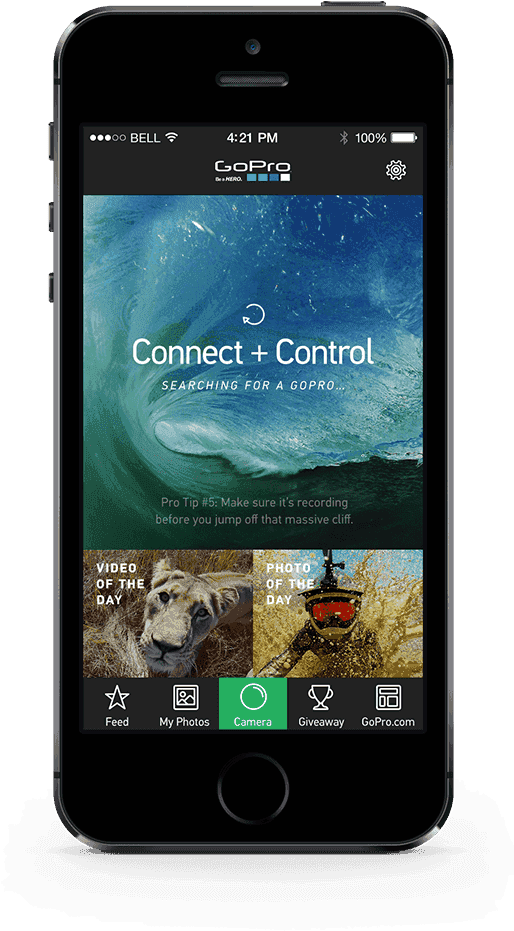 Gopro Iphone - Gopro Clipart (521x944), Png Download