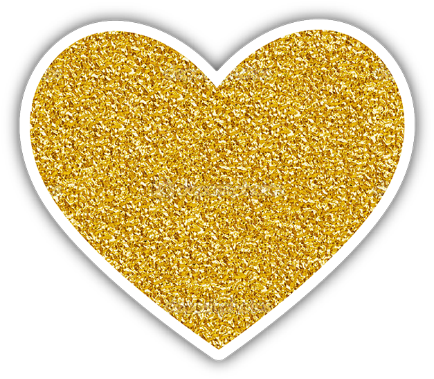720 X 720 3 0 - Gold Heart Stickers Png Clipart (720x720), Png Download