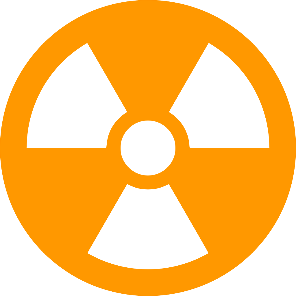 Svg Radioactive Nuclear Free Image Icon Silh - Vector Icon Radioactive Clipart (1024x1024), Png Download