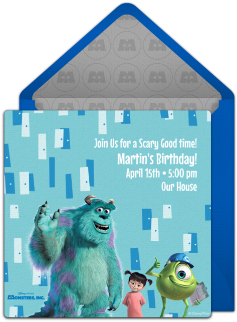 Online Invitation - Sully Monsters Inc Clipart (650x650), Png Download