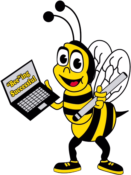 Vector Black And White Library Bee School Osu Extension - Bee School Clip Art - Png Download (496x640), Png Download