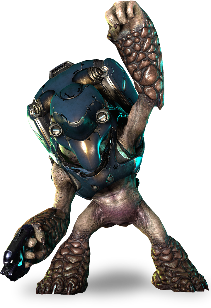 Halo 4 Grunt Heavy - Halo 4 Grunt Imperial Clipart (726x1290), Png Download