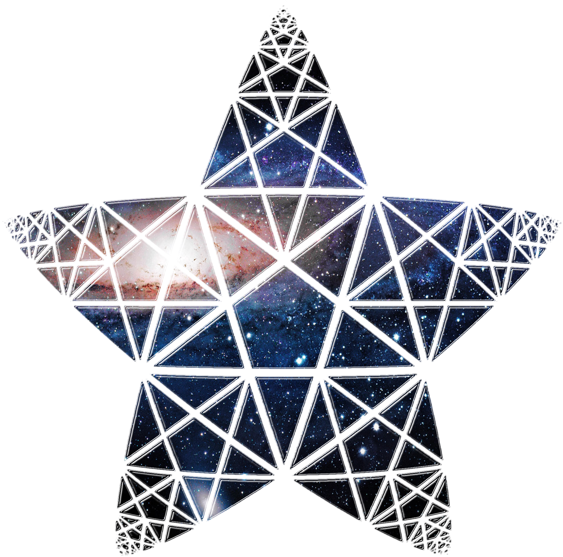 Pentagram Starry Sky Debris Glazing Png And Psd - Ice Clipart (2000x2000), Png Download