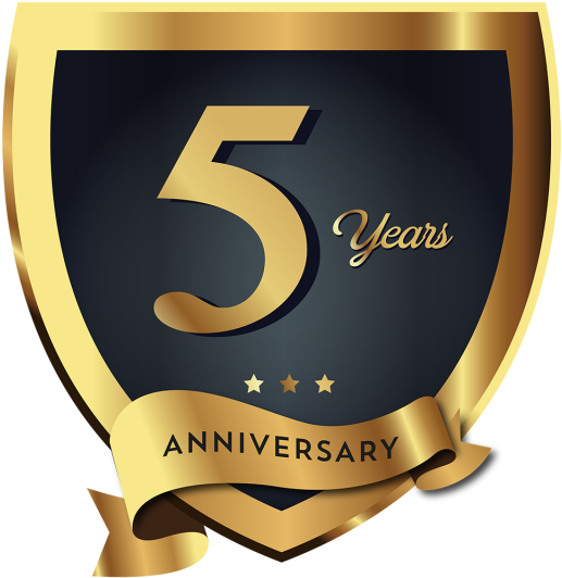 5 Year Anniversary Png Clipart (640x640), Png Download