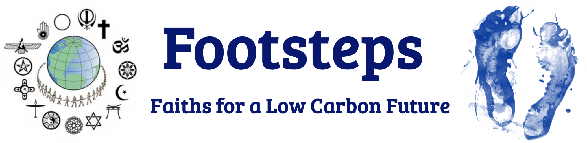 Our Members > Footsteps Faiths For A Low Carbon Future - Majorelle Blue Clipart (2048x493), Png Download