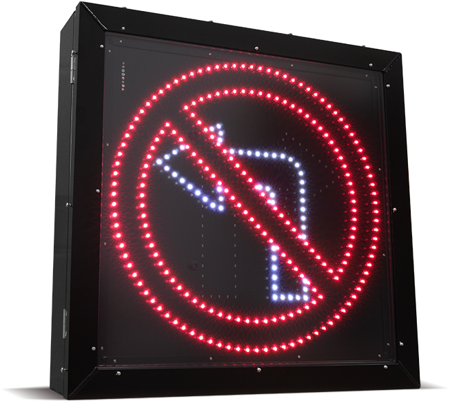 Led Blank Out Sign No Left Turn - Clip Art - Png Download (700x700), Png Download