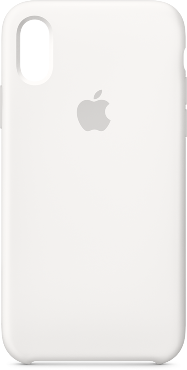 Iphone Xs Apple Silicone Case White - Smartphone Clipart (606x1200), Png Download