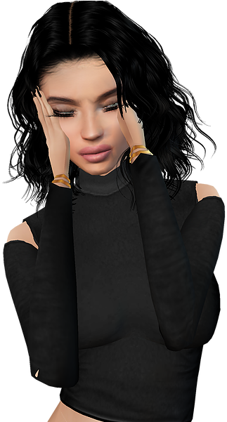 Kylie Jenner Of Imvu - Girl Clipart (600x600), Png Download