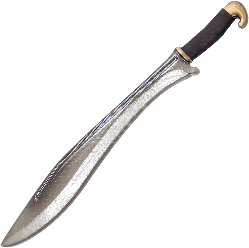Latex Rubber Foam Larping Sword With Red Gem Best Knives - Larp Short Sword Clipart (847x842), Png Download