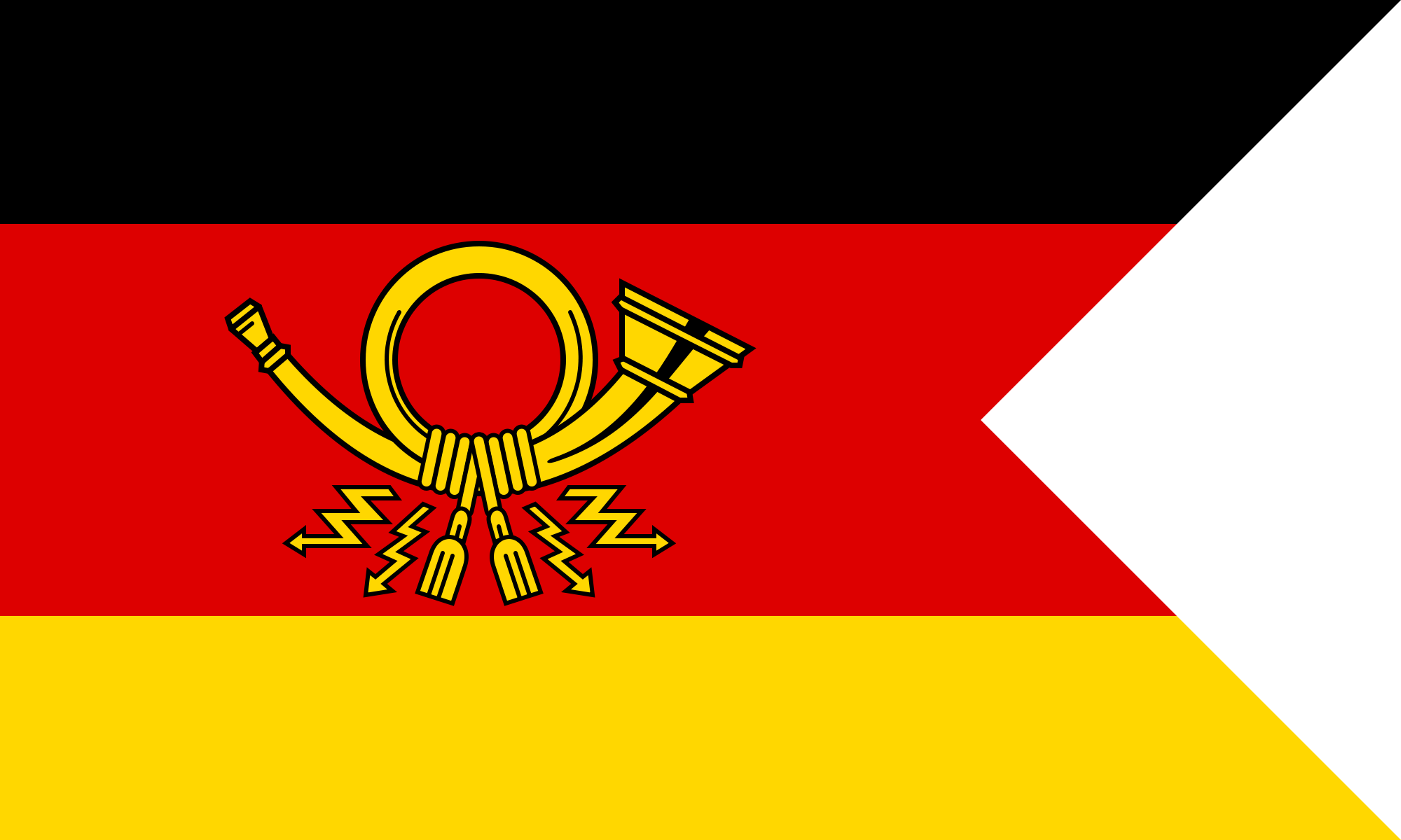 Germany National German Flag Colours Black Yellow Red - Graphic Design Clipart (2000x1200), Png Download