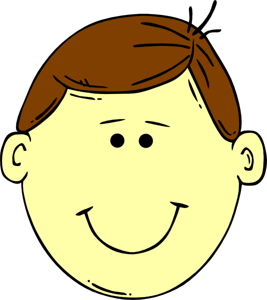 Brown Headed Boy Svg Clip Arts 534 X 600 Px - Brown Eyes Brown Hair Cartoon - Png Download (534x600), Png Download