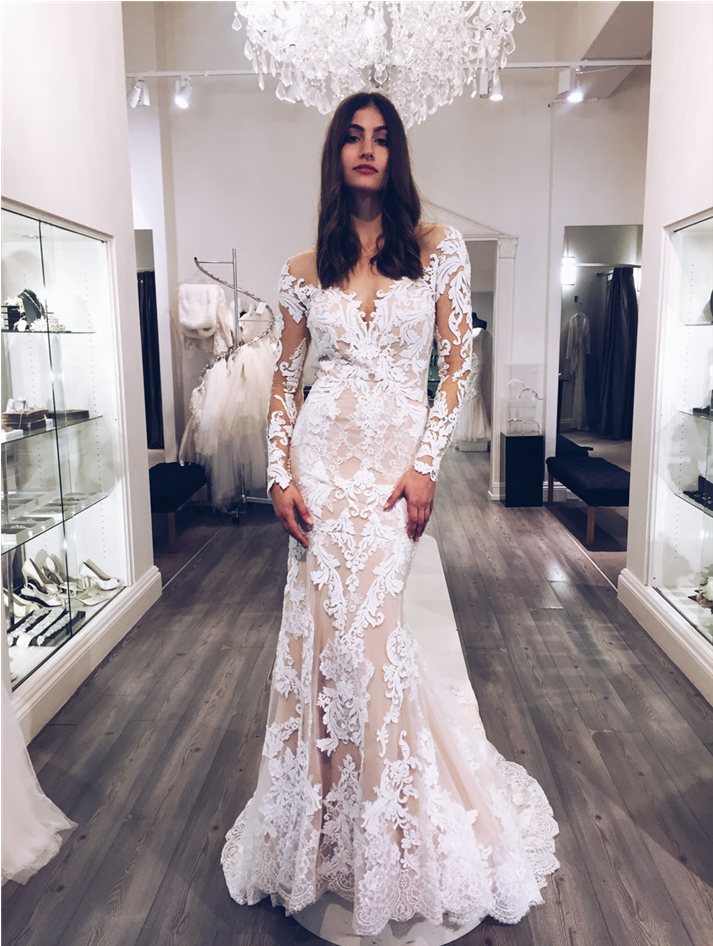 717 Long Sleeve Lace Wedding Dress - Demetrios 717 Wedding Dress Clipart (1200x946), Png Download