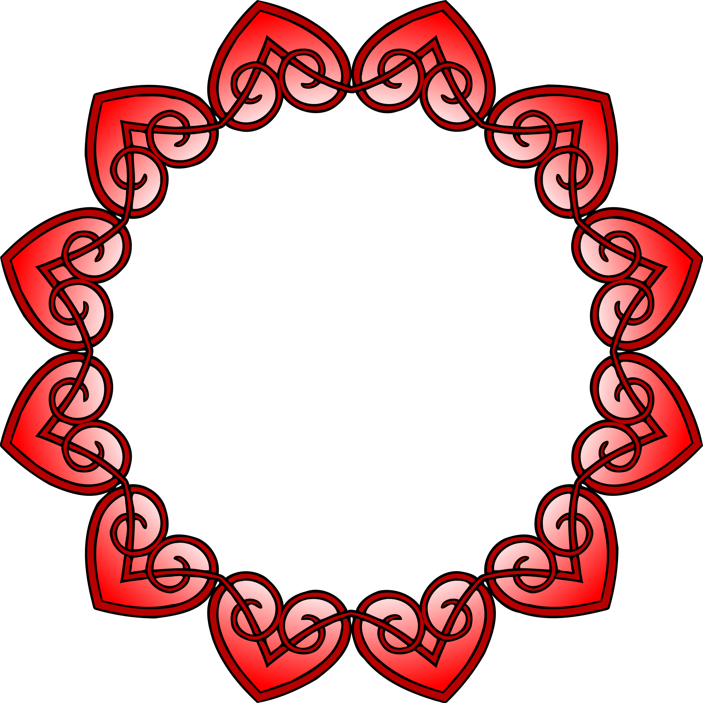This Free Icons Png Design Of Hearts Frame - Hindu Mandala Border Clipart (2400x2400), Png Download