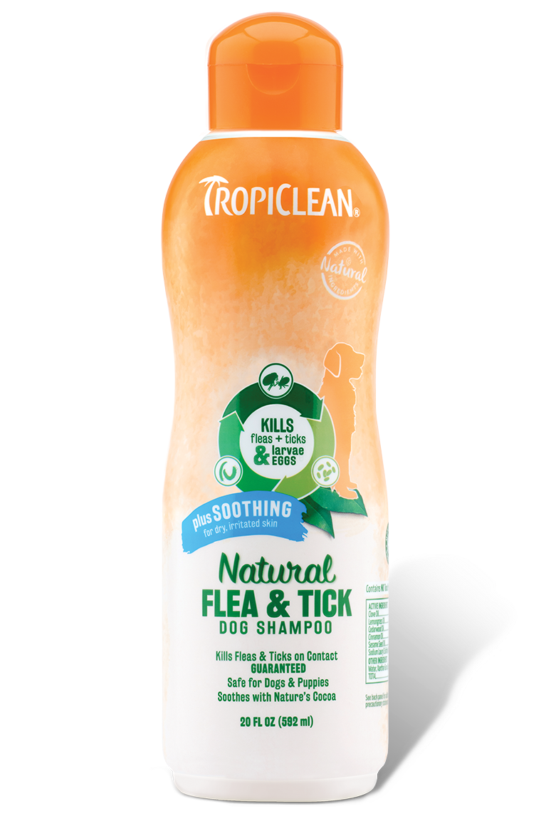 Tropiclean Natural Flea & Tick Shampoo, Plus Soothing - Tropiclean Flea And Tick Shampoo Clipart (822x1200), Png Download