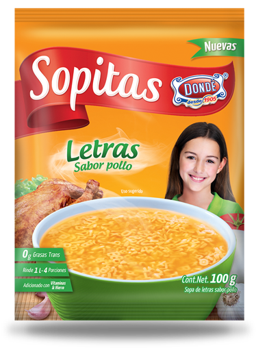 Letras Pollo 100g - Convenience Food Clipart (700x600), Png Download