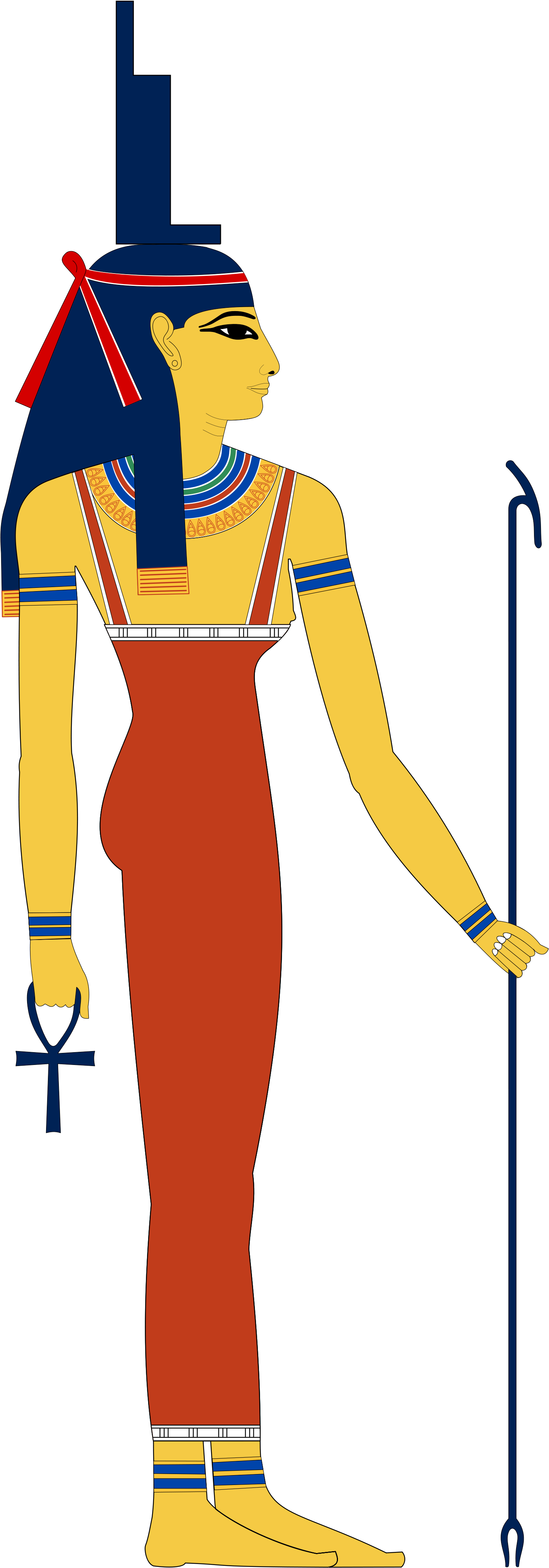 Egyptian Png - Ancient Egyptian God Isis Clipart (2000x4389), Png Download