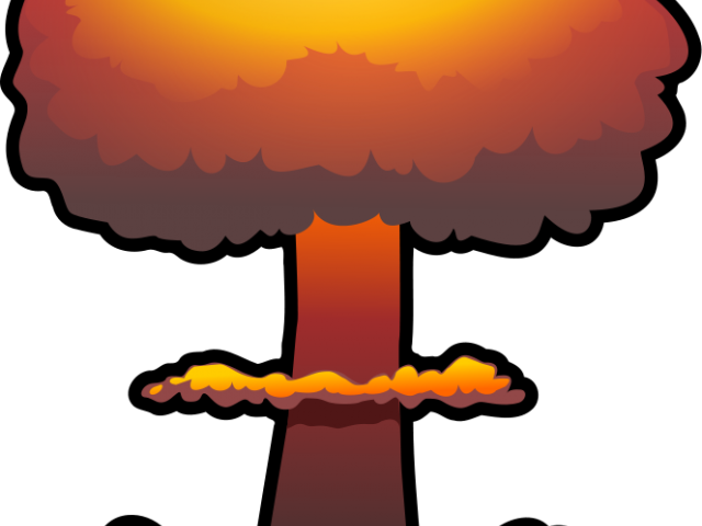 Comic Clipart Red Explosion - Nuclear Explosion Gif Png Transparent Png (640x480), Png Download