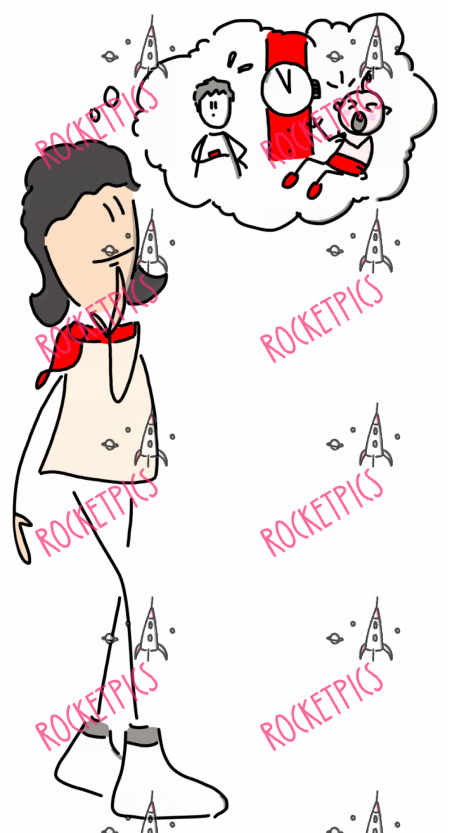 Reflexion And Thinking Cloud - Cartoon Clipart (450x833), Png Download