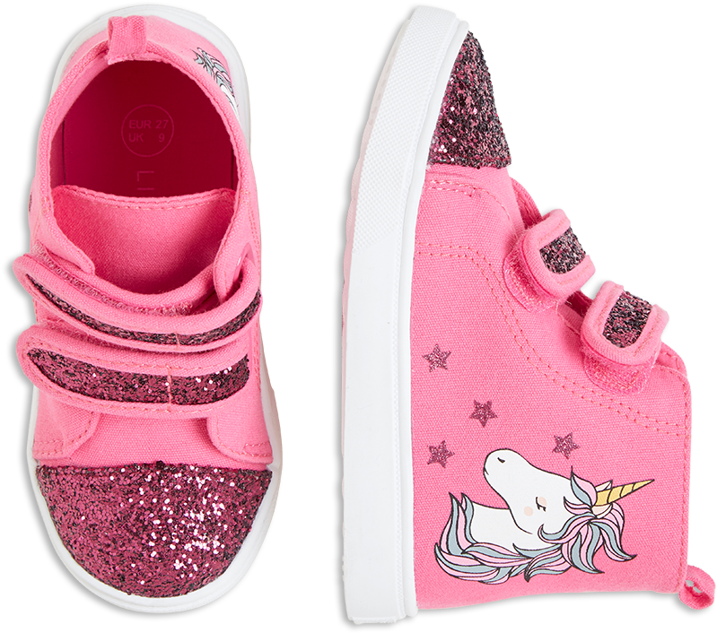 Shoes With Glitter And Print Pink - Slip-on Shoe Clipart (888x888), Png Download