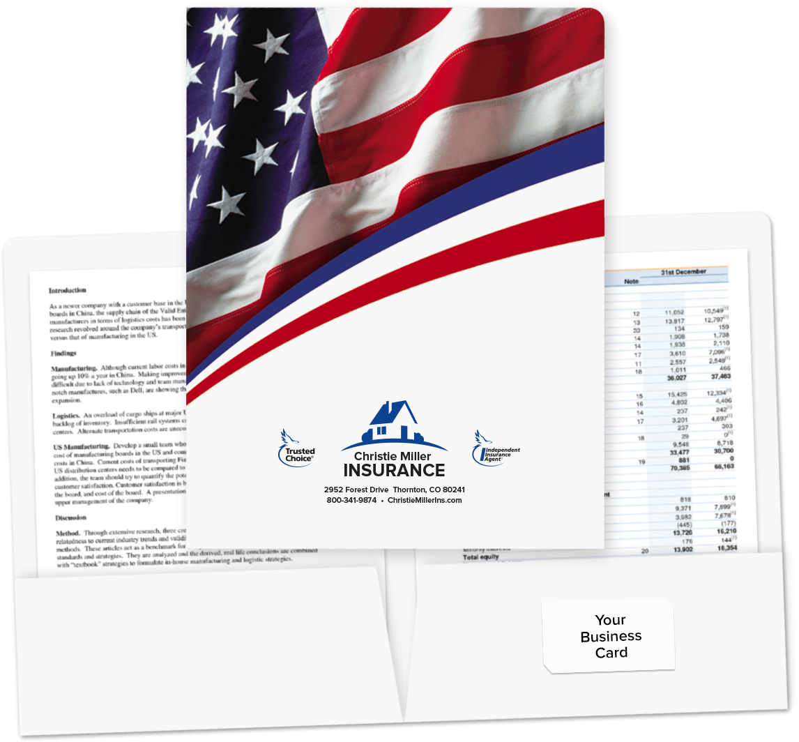 Picture Of Pre-designed Patriotic Folders - American Flag Clipart (1200x1200), Png Download