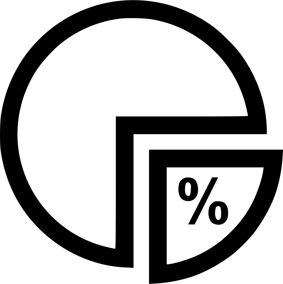 Pie Chart Percentage Png - Pie Chart Percentage Icon Clipart (980x982), Png Download