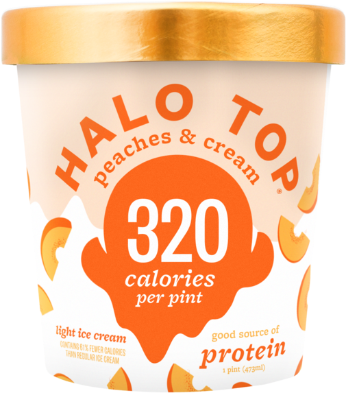 Halo Top Peaches And Cream Clipart (600x600), Png Download