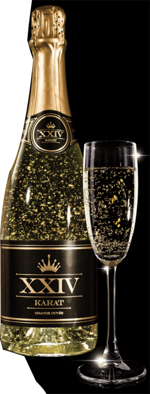 Free Png Download Champagne With Gold Flakes Png Images - Champagne With Gold Flakes Clipart (480x1261), Png Download