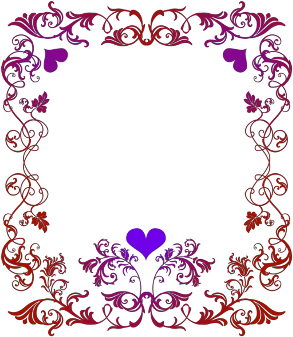 Border Sticker - Valentines Day Border Clip Art - Png Download (1024x1182), Png Download