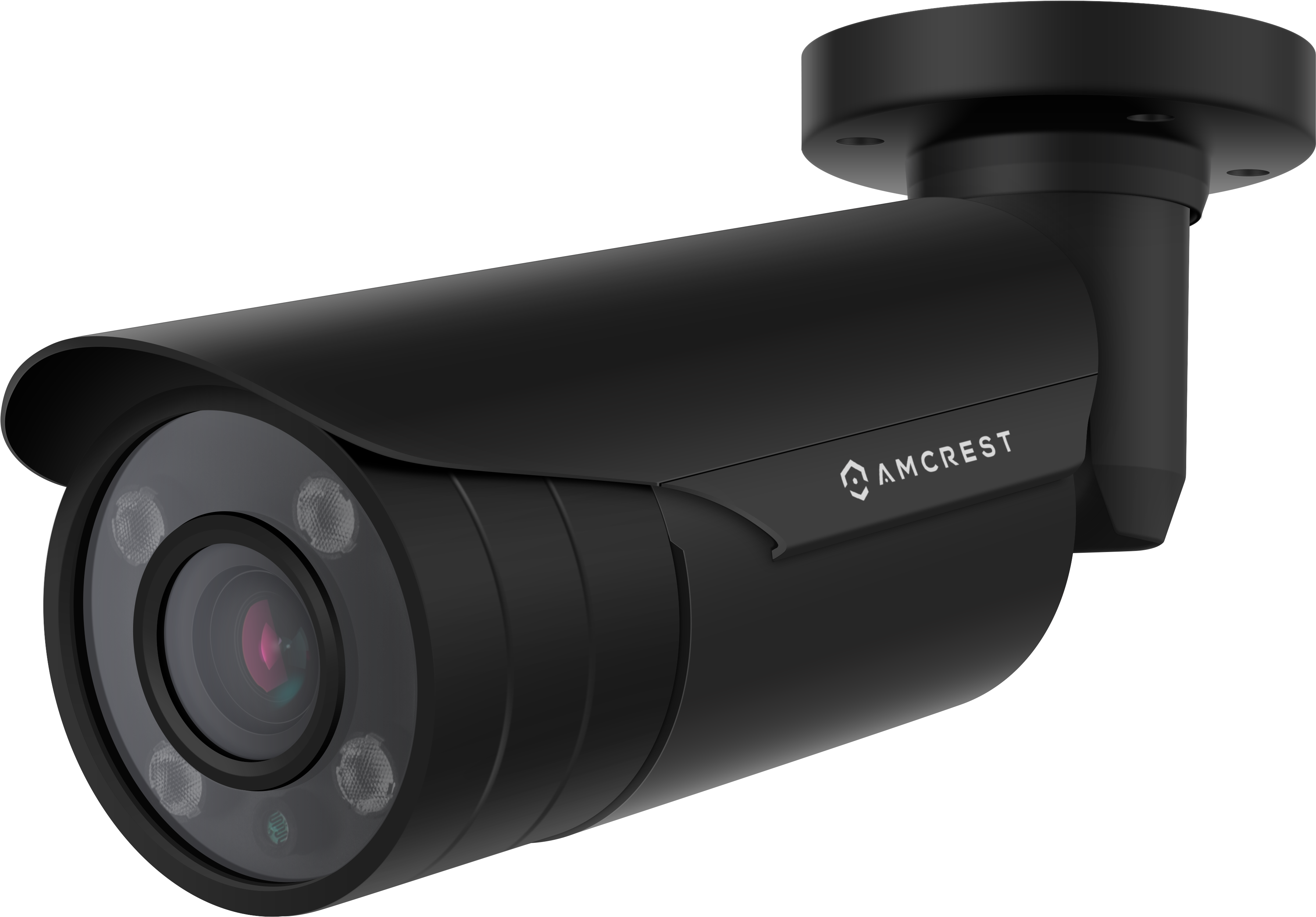 Amcrest 4xoptical Zoom Hd 1080p 1920tvl Bullet Outdoor - Black Outdoor Security Camera Clipart (4600x3600), Png Download