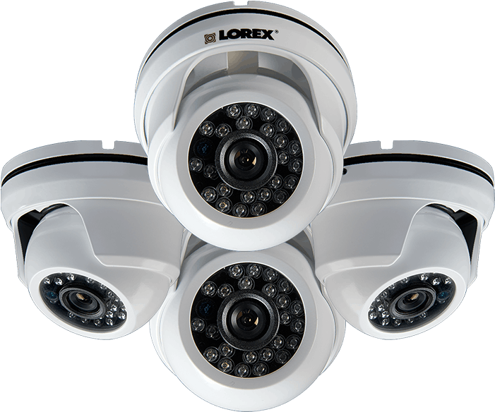 900tvl Weatherproof Night Vision Dome Security Cameras - Video Camera Clipart (701x584), Png Download