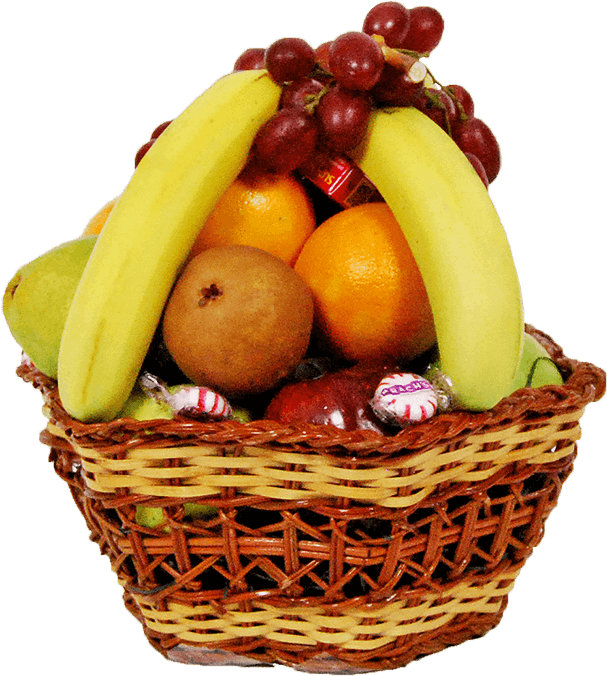Fruit Basket Png - Fruit Basket Transparent Background Clipart (675x675), Png Download