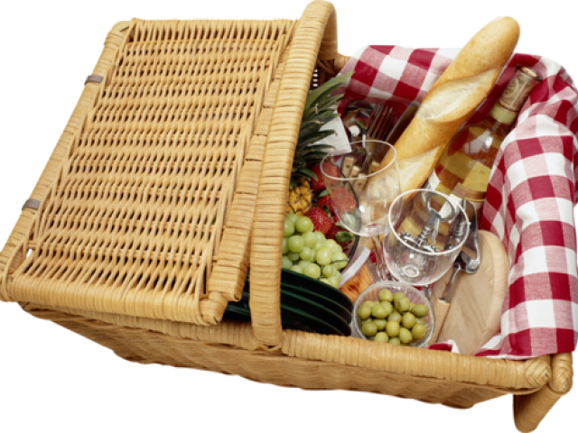 Picnic Basket Transparent Clipart (640x480), Png Download
