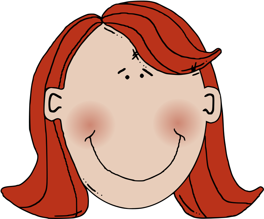 How To Set Use Womans Face With Red Hair Svg Vector - Red Hair Clipart - Png Download (900x754), Png Download