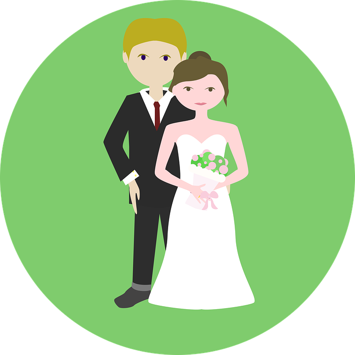 Bride And Groom Before Wedding - Happy 3rd Marriage Anniversary Clipart (720x720), Png Download