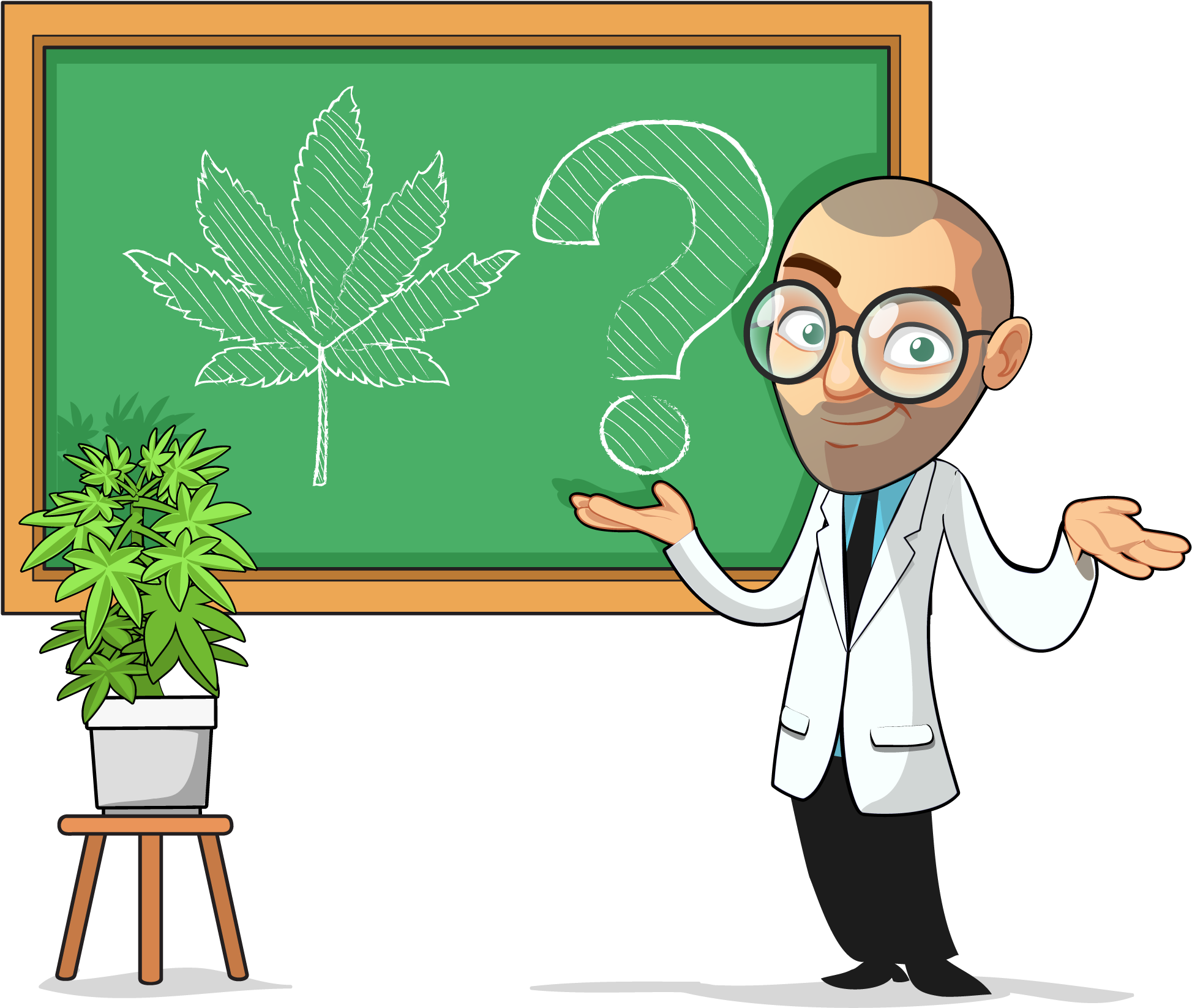 Bergman's Lab By I Love Growing Marijuana - Cartoon Clipart (2040x2040), Png Download