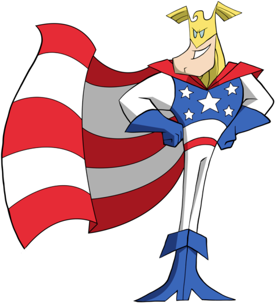 Major Glory Looking Happy-yhj7607 - Justice Friends Avengers Clipart (600x712), Png Download