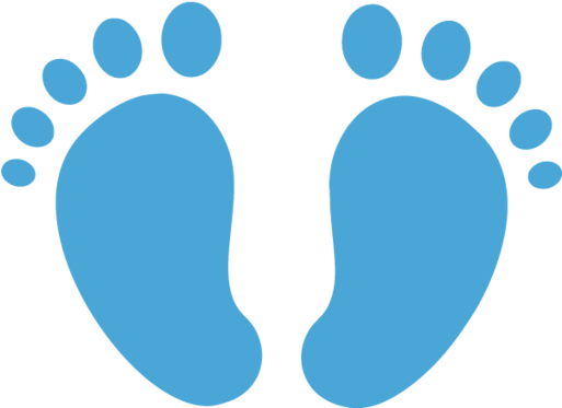Feet - Foot Print Of Baby Clipart (750x750), Png Download