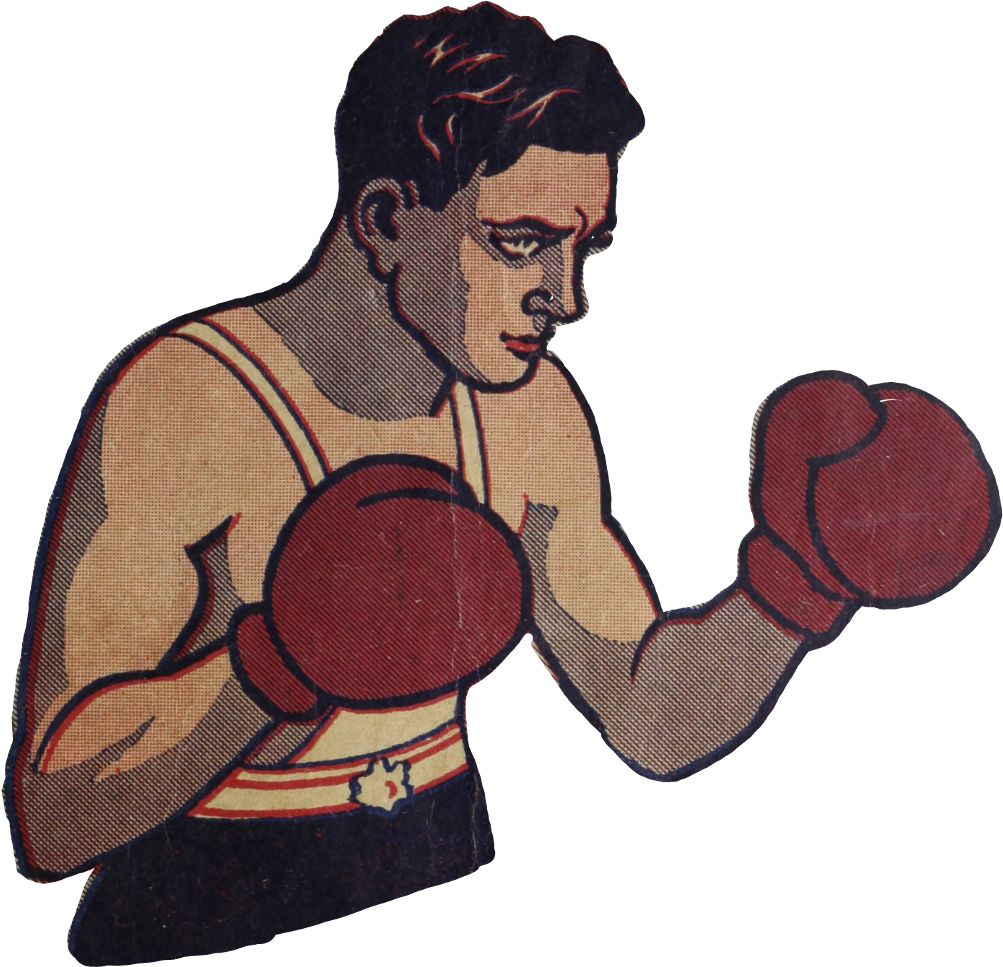 Boxinggloves Boxer Sport Vintage Manga Ⓒ - Transparent Vintage Boxing Gloves Clipart (1083x1024), Png Download