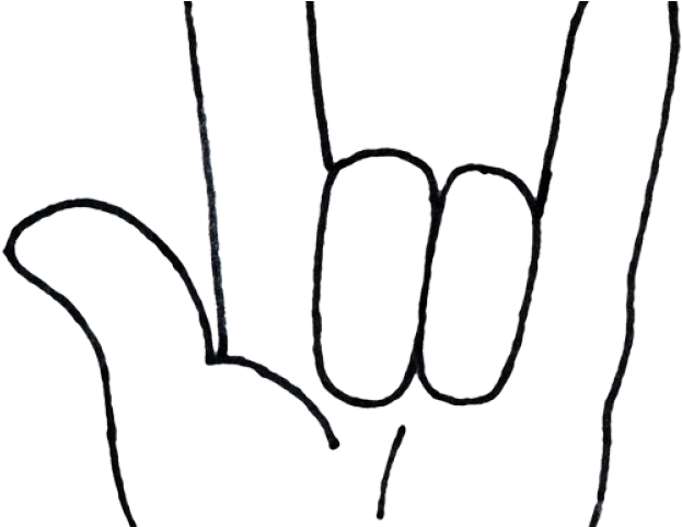 Peace Clipart Cartoon Hand - Line Art - Png Download (640x480), Png Download