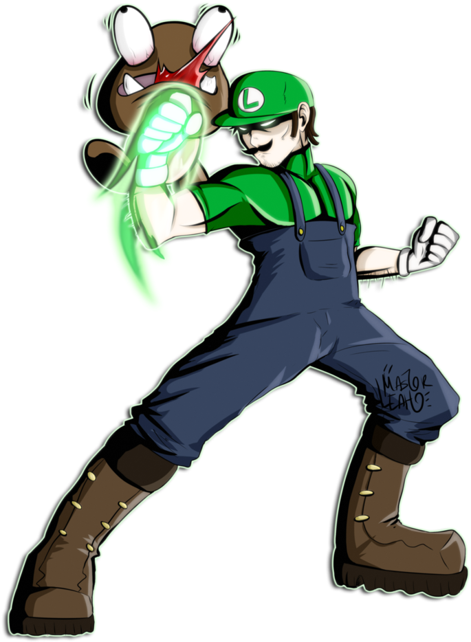 Similar - Luigi Punch Clipart (840x951), Png Download