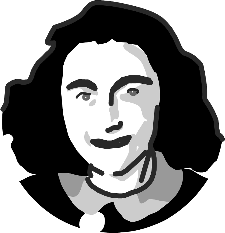 Silhouette Of Anne Frank Clipart (880x880), Png Download