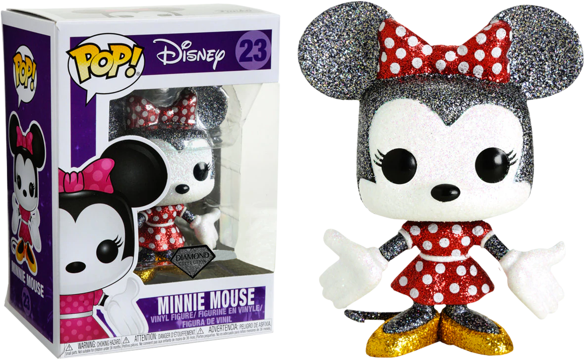 Minnie Mouse Diamond Glitter Funko Pop Vinyl Figure - Minnie Mouse Diamond Funko Pop Clipart (1184x728), Png Download